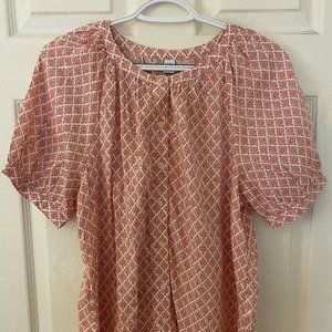 Pink Floral Cotton Top - Size Small Old Navy NWT